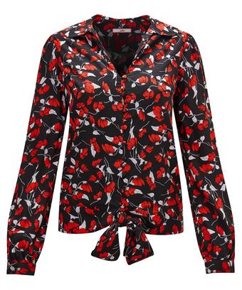Floral Tie Waist Blouse Floral Tie Waist Blouse