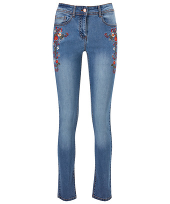 Floral Embroidered Jeans Floral Embroidered Jeans