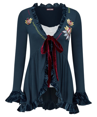 Elegant Embroidered Devore Top Elegant Embroidered Devore Top