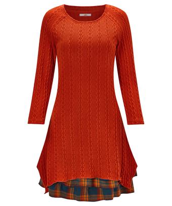 Check Hem Tunic Check Hem Tunic