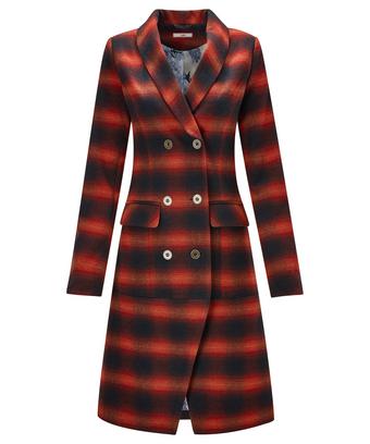 Sunset Check Longline Jacket Sunset Check Longline Jacket