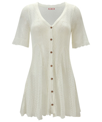 Pointelle Short Sleeved Cardigan Pointelle Short Sleeved Cardigan
