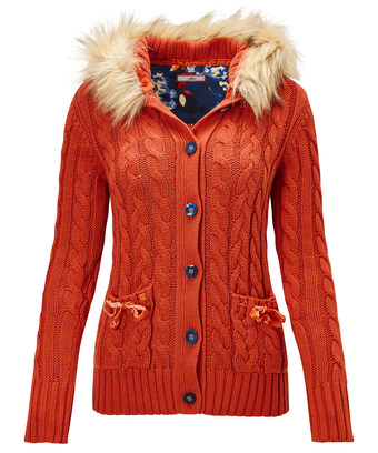 Funky Fur Hood Cardigan Funky Fur Hood Cardigan