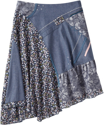 Floral Chambray Skirt Floral Chambray Skirt