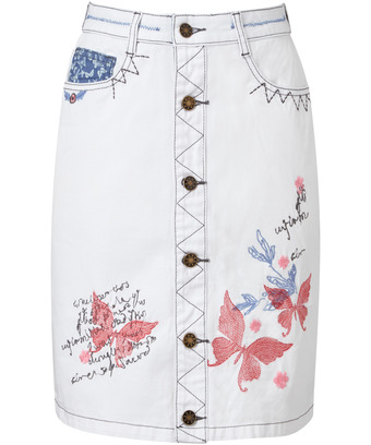 Button Through Applique Skirt Button Through Applique Skirt