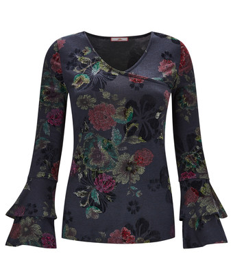 Burnout Flute Sleeve Top Burnout Flute Sleeve Top