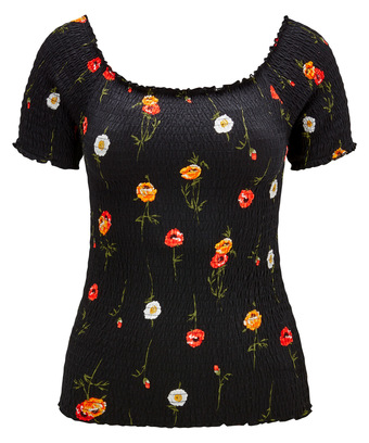 Sunny Disposition Shirred Top Sunny Disposition Shirred Top