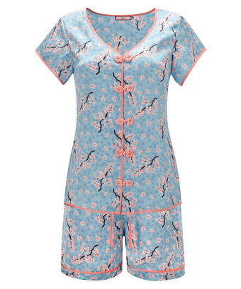 Cherry Blossom Satin Pyjama Set Cherry Blossom Satin Pyjama Set