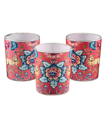 Pack Of 3 Floral Tealight Holders Pack Of 3 Floral Tealight Holders